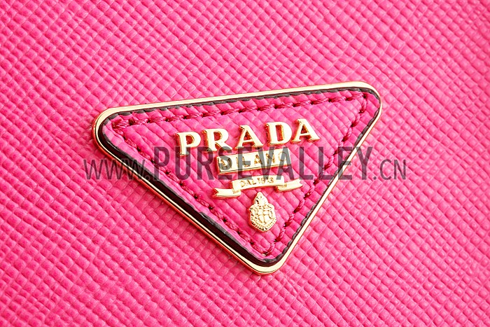 Prada Saffiano Double Tote Rose Pink