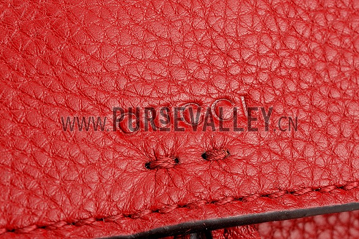 Gucci Bamboo Daily Flap Shoulder Bag Dark Red