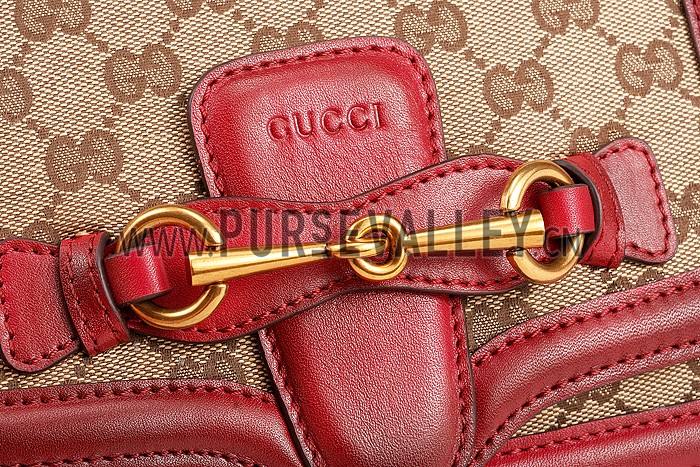 Gucci Lady Web GG Small Canvas Square Bag Red