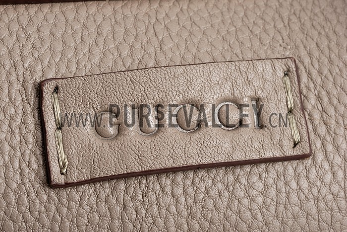 Gucci GG Classic Top Handle Leather Bag Grey