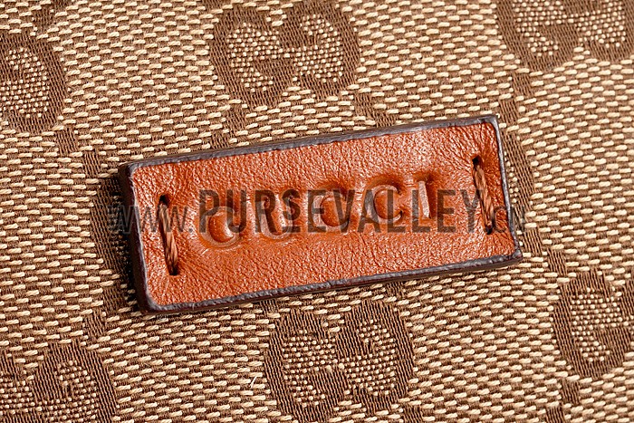 Gucci Lady Web GG Canvas Boston Bag Brown