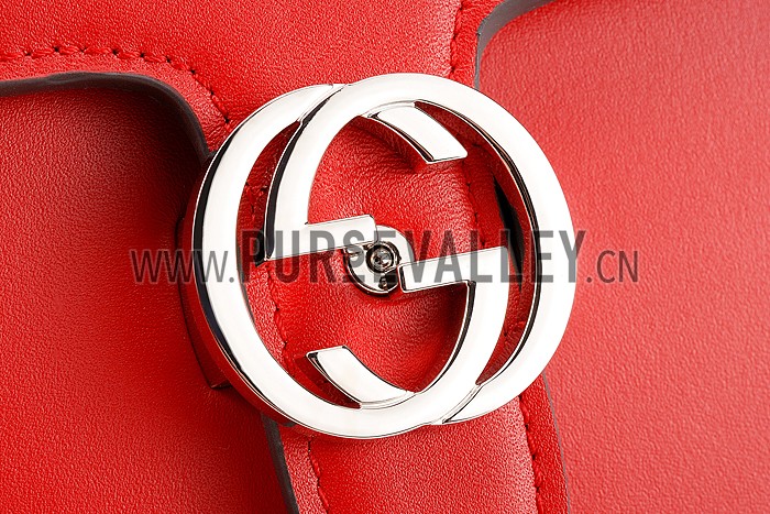 Gucci Interlocking Shoulder Bag Red