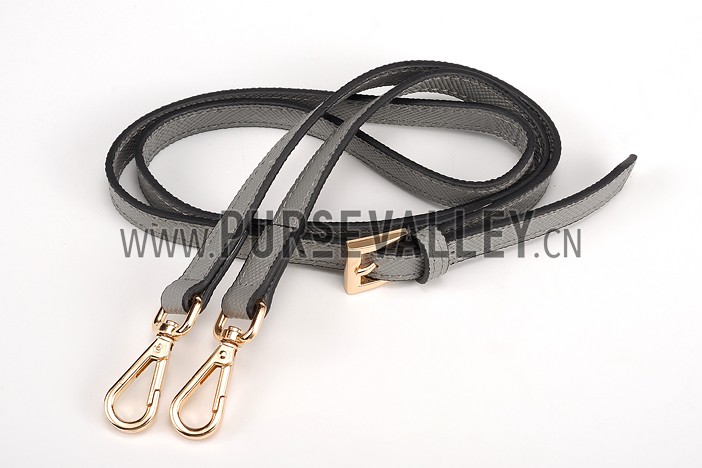 Prada Saffiano Double Tote Grey