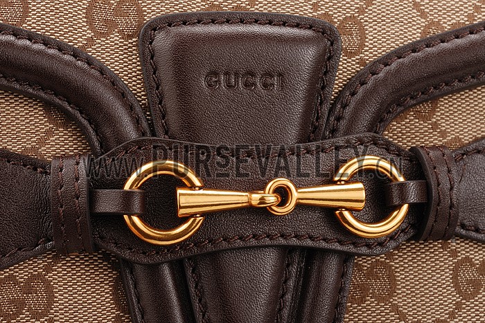 Gucci Lady Web GG Small Canvas Bag Brown