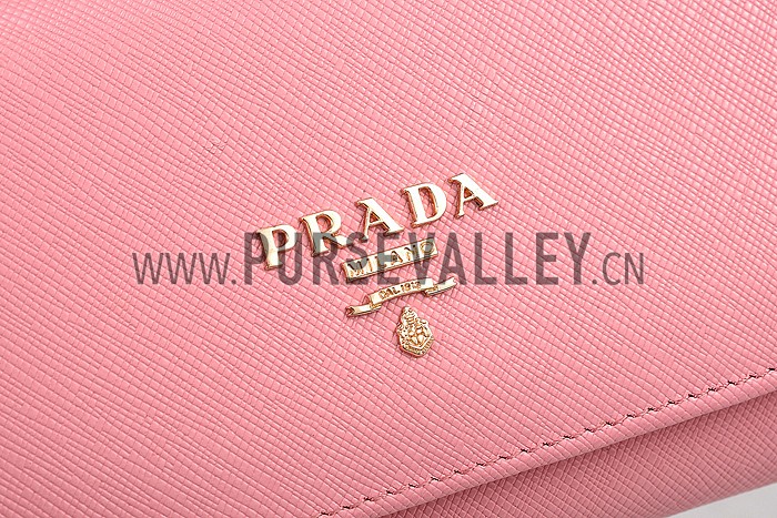 Prada Saffiano Leather Pink Wallet