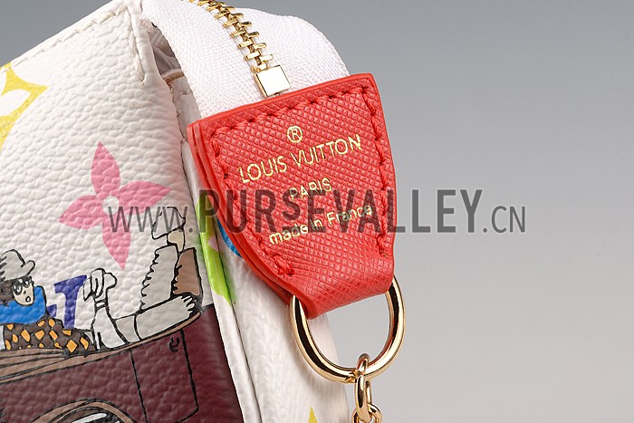 Louis Vuitton Mini Pochette Accessories Evaison White Monogram Canvas