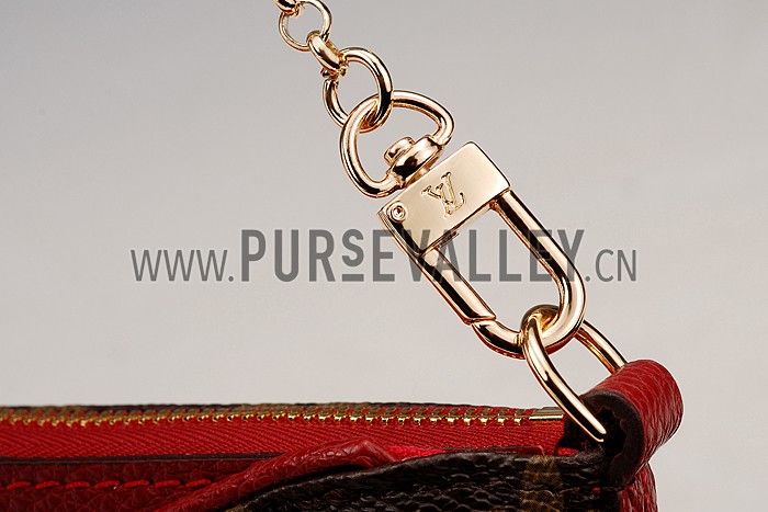 Louis Vuitton Monogram Pallas Clutch Dark Red 18926643