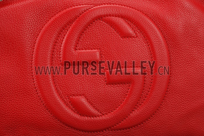 Gucci Soho Leather Top Handle Red Bag