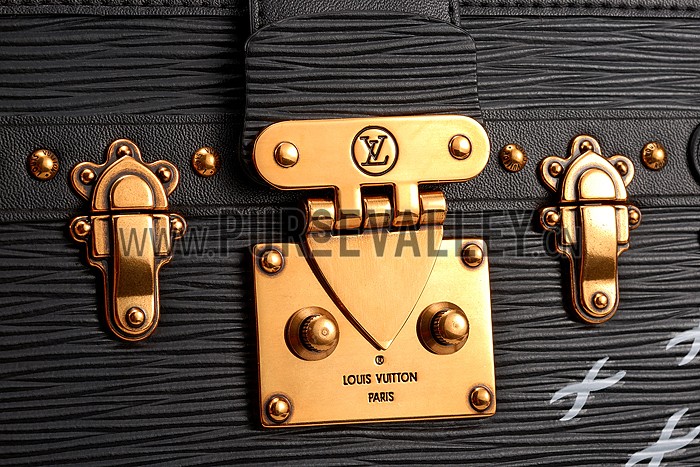 Louis Vuitton Petite Malle Epi Leather Black Bag