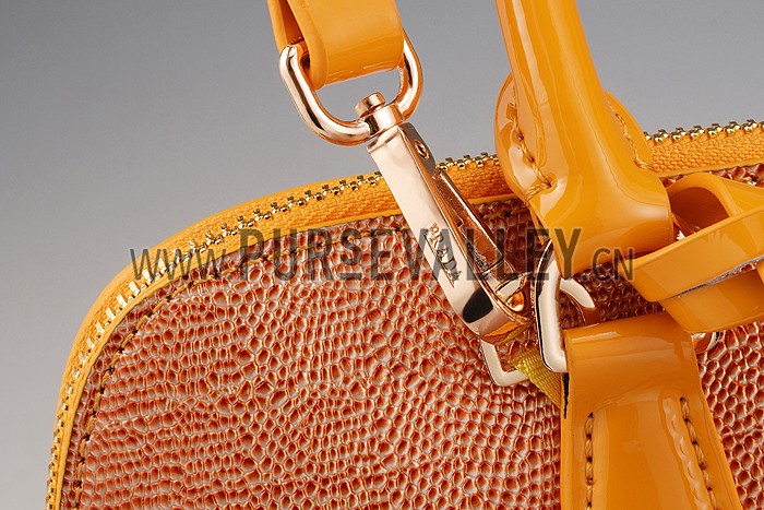 Prada Promenade Crocodile Leather Bag Yellow