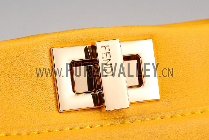 Fendi Peekaboo Karlito Capsule Detail Yellow Bag