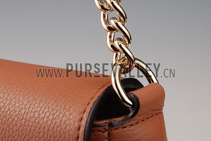 Gucci Soho Leather Shoulder Bag Brown