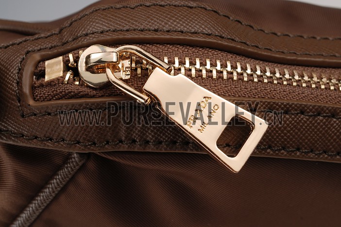 Prada Nylon Purse Brown