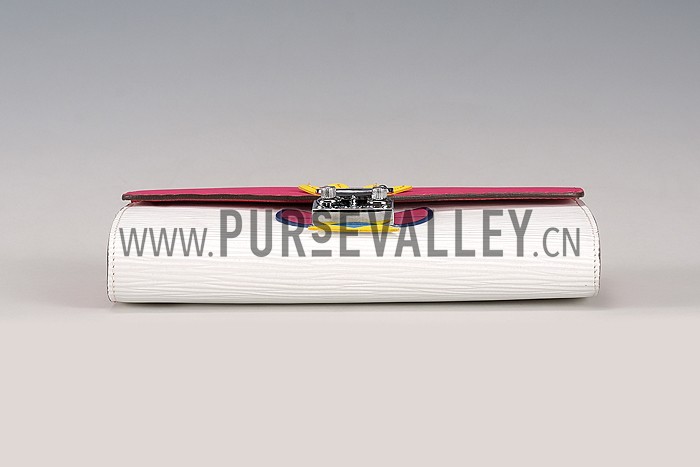 Louis Vuitton Tribal Mask Chaine Wallet Epi White Fuchsia