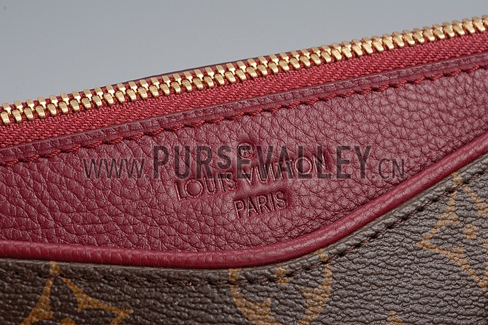 Louis Vuitton Monogram Pallas BB Dark Red PM Bag