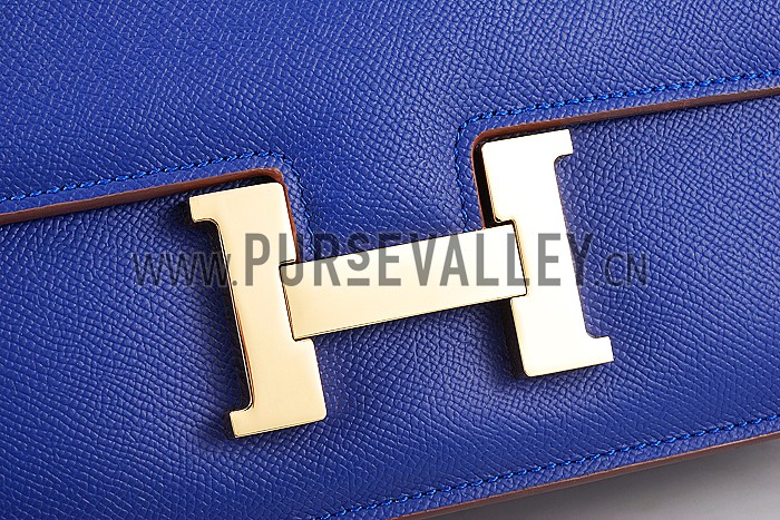 Hermes Constance Elan Blue Electric With Gold Hardware 608122
