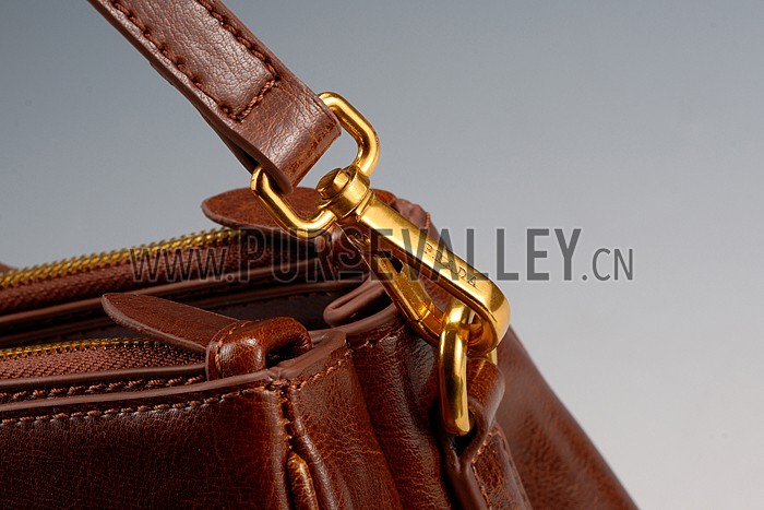 Prada Classic Satchel Brown