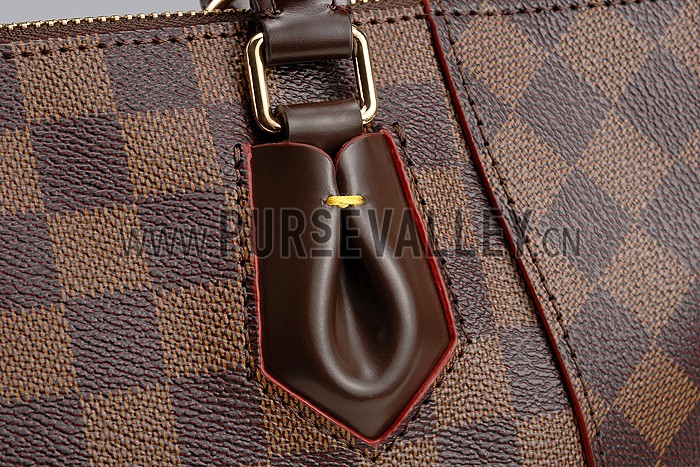 Louis Vuitton Cassa Tote PM Damier Ebene Canvas Red