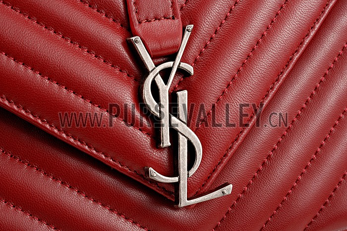 Saint Laurent College Monogram Medium Bag Dark Red