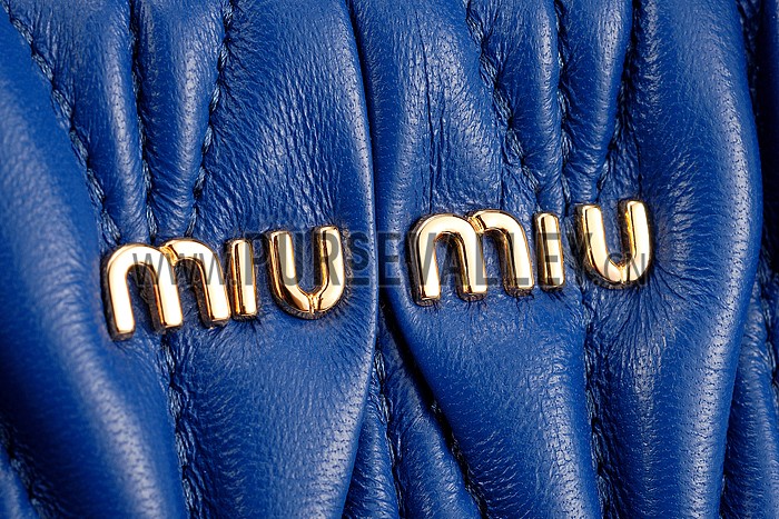 Miu Miu Matelasse Tote Blue