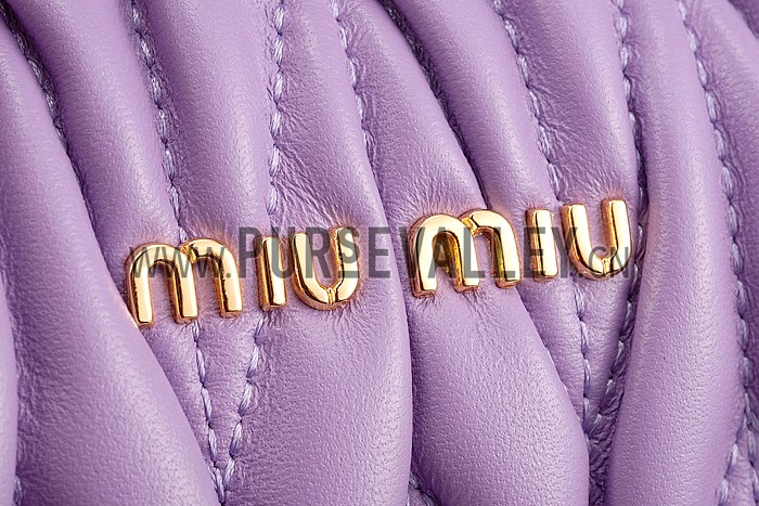 Miu Miu Matelasse Top Handle Large Purple