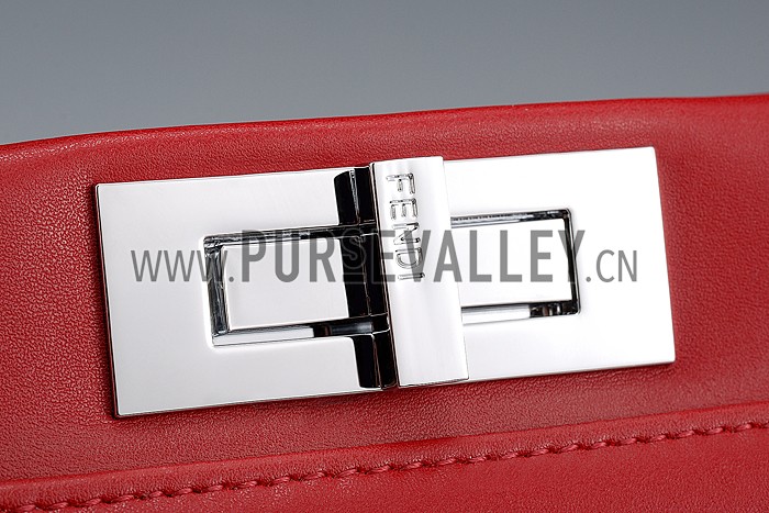Fendi Peekaboo Medium Red Bag