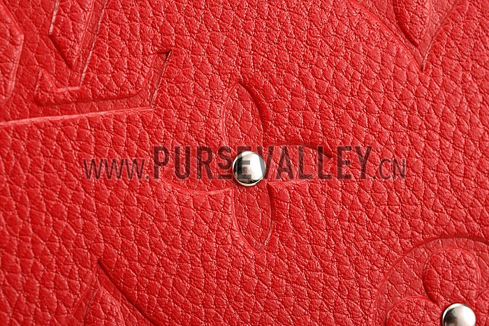 Louis Vuitton Empreinte Zippy Wallet With Studs Red
