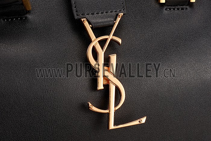 Saint Laurent Monogram Cabas Small Leather Bag Black