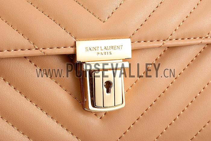Saint Laurent High School Matelasse Medium Bag Beige