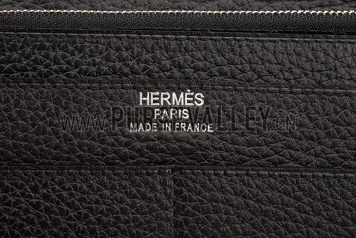 Hermes Dogon Wallet Black 18926630