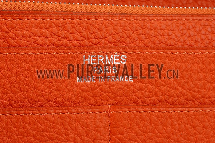 Hermes Dogon Wallet Orange 18926638