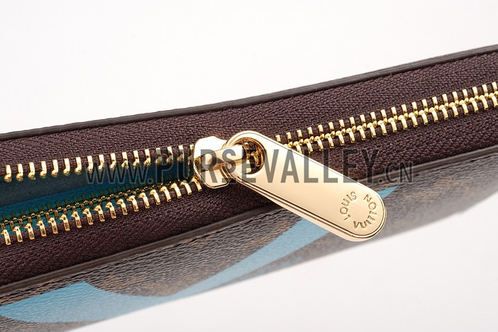 Louis Vuitton Monogram V Motif Zippy Wallet Blue