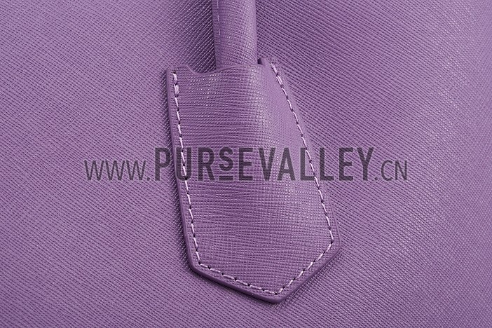 Prada Saffiano Double Tote Light Purple