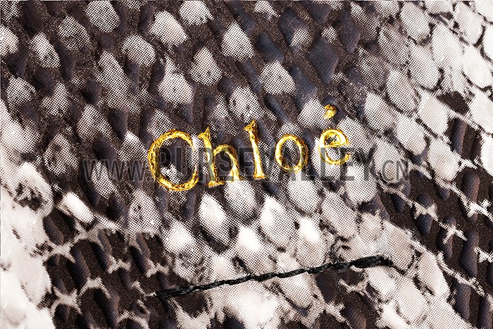 Chloe Faye Small Bag Tan and Python Pattern