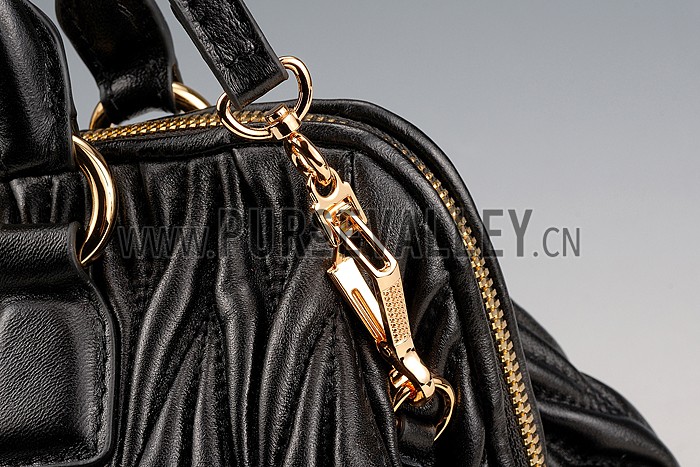 Miu Miu Matelasse Doctor Black Bag