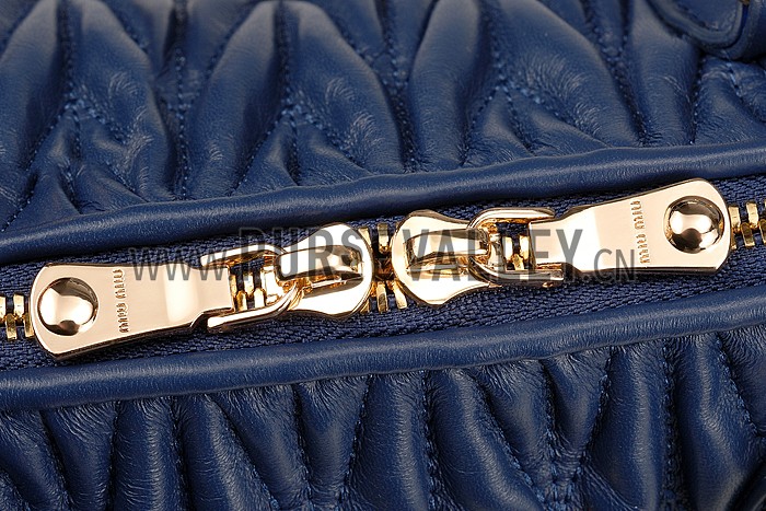 Miu Miu Matelasse Doctor Dark Blue Bag