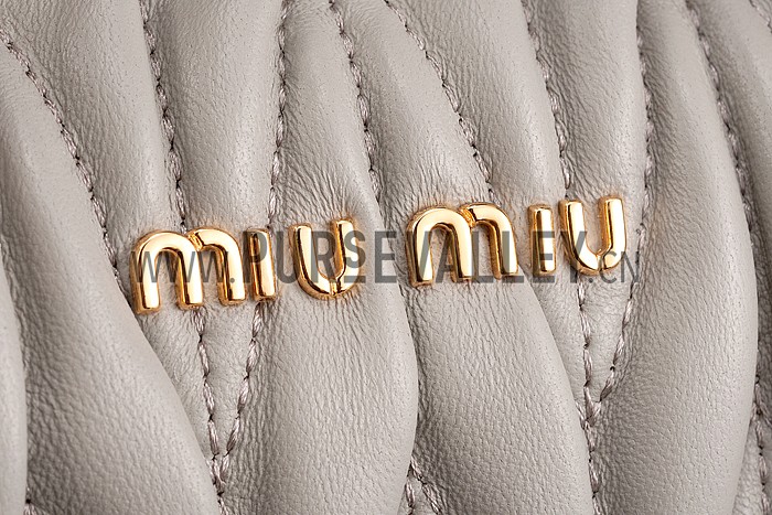 Miu Miu Matelasse Top Handle Large Grey