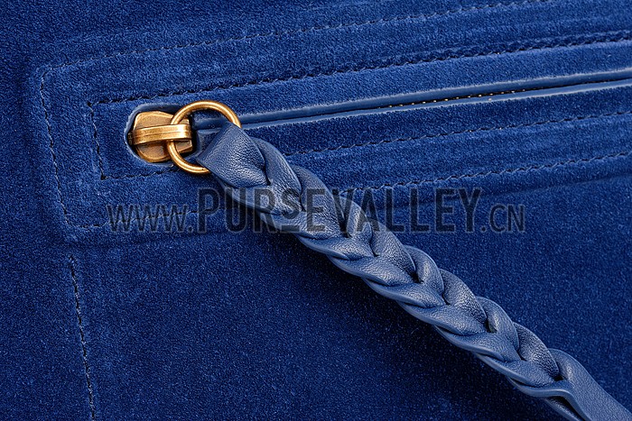 Celine Phantom Luggage Suede Leather Blue