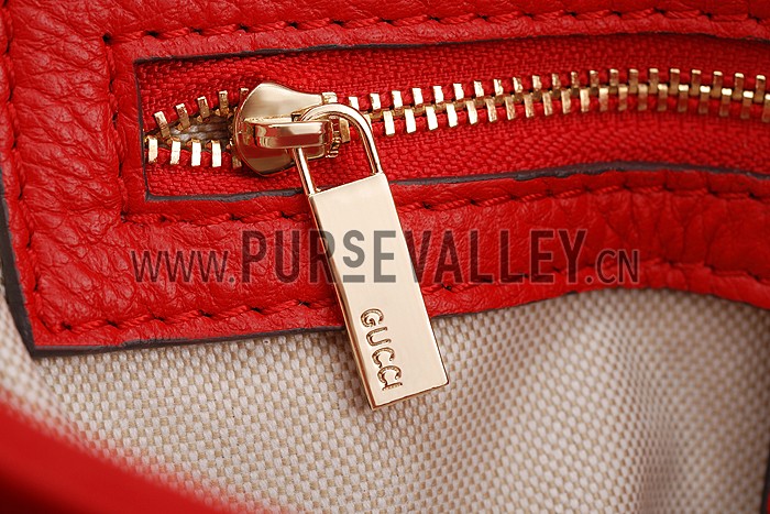 Gucci Marmont Leather Shoulder Bag Red