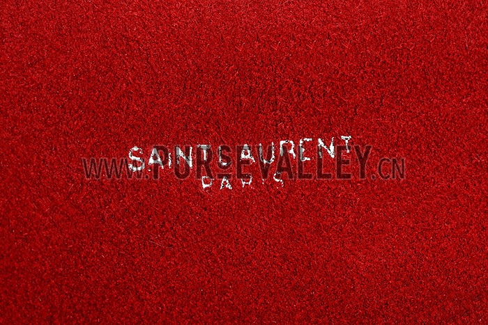 Saint Laurent Rive Gauche Small Fringed Suede Bag Red