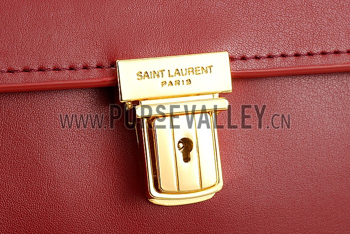 Saint Laurent High School Medium Bag Dark Red