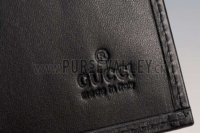 Gucci Signature Black Wallet With Web Detail