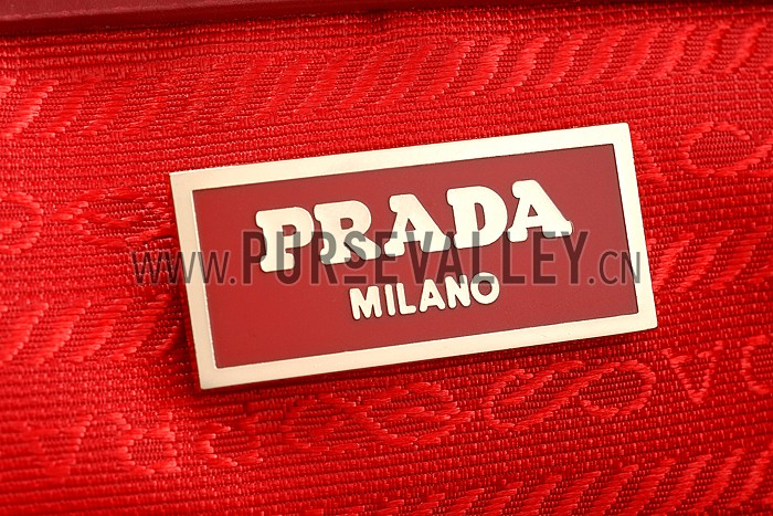 Prada Classic Patent Leather Satchel Red