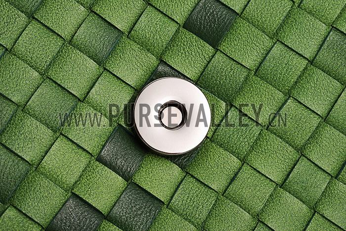 Bottega Veneta Two Toned Light Green and Green Intrecciato Nappa Bag