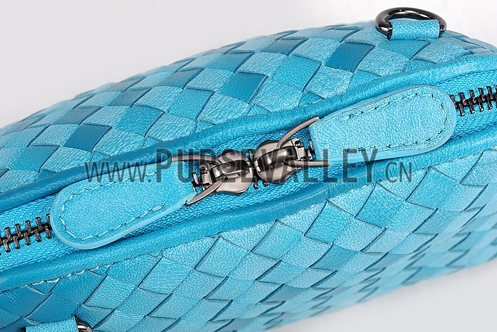 Bottega Veneta Small Shoulder Leather Chain Turcoise Bag