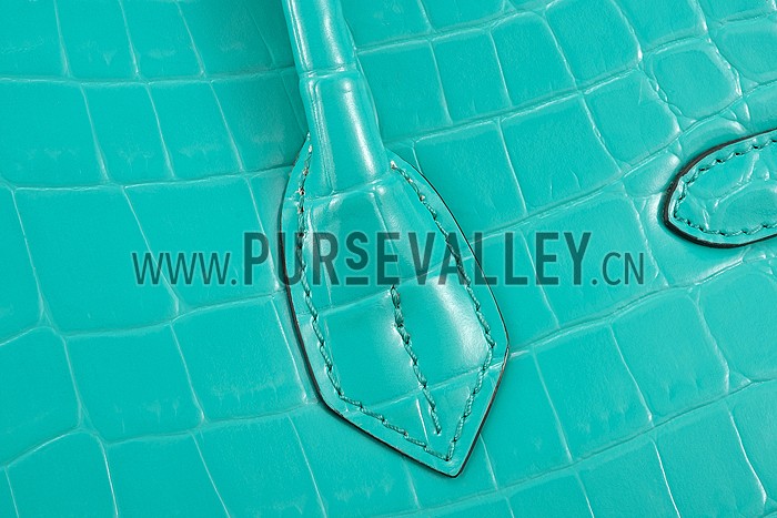 Hermes Birkin 35 Crocodile Leather Lagoon 608054