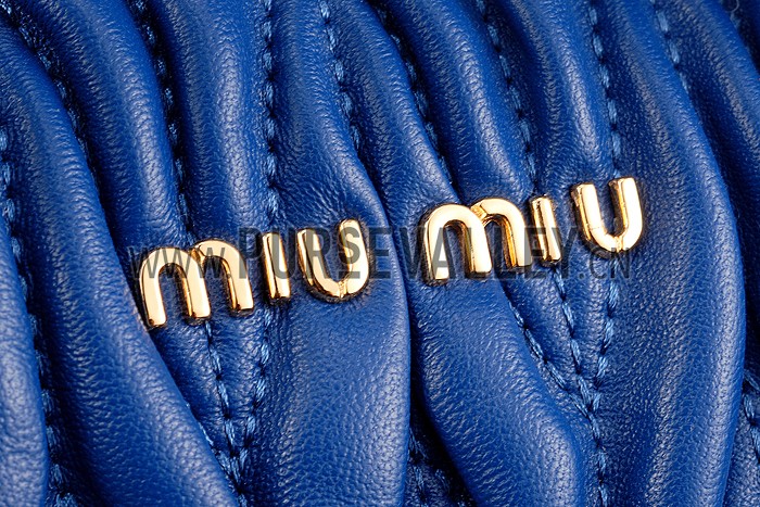 Miu Miu Matelasse Top Handle Large Blue