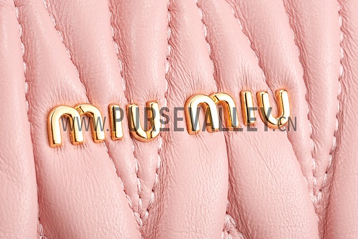 Miu Miu Matelasse Top Handle Large Light Pink