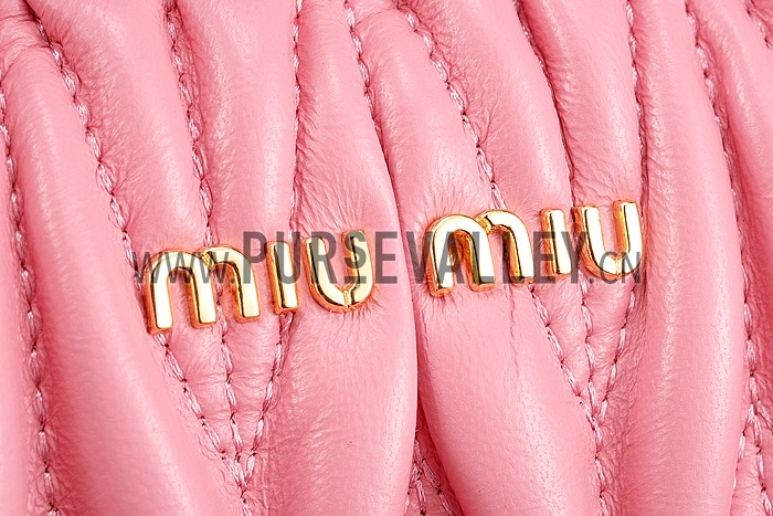 Miu Miu Matelasse Top Handle Large Pink