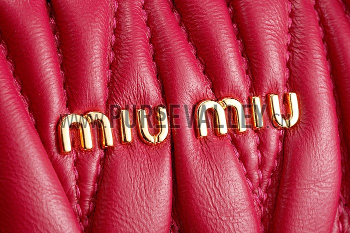 Miu Miu Matelasse Top Handle Large Rose Pink